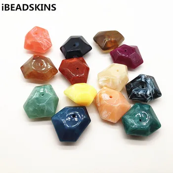 

New arrival! 35x34x17mm 40pcs Large acrylic Marble effect irregula-shape beads for jewelry necklace making DIY