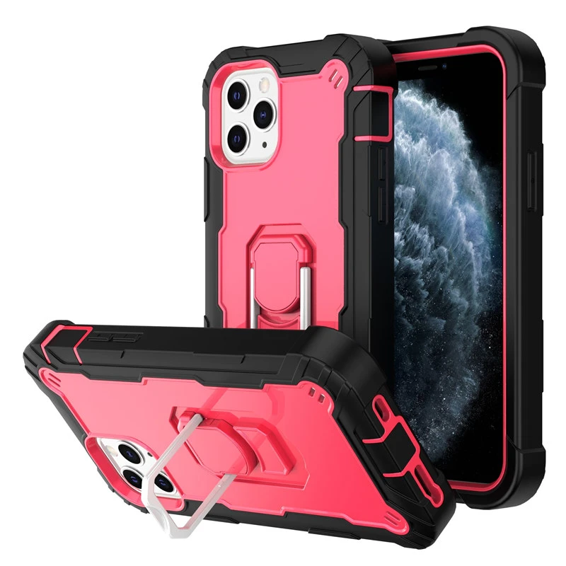 Armor Shockproof Phone Case For iPhone 13 11 12 Pro Max 7 8 Plus X XR XS Max 12 13 Mini 11Pro Ring Stand Holder Back Cover 13 mini case