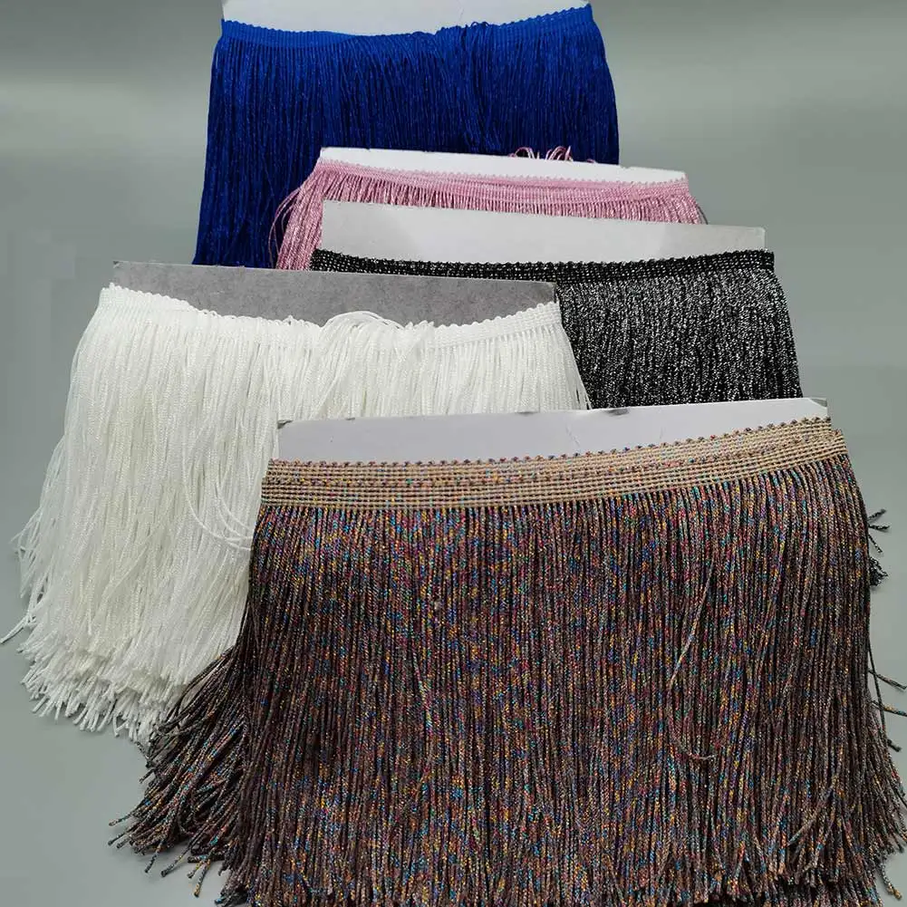 

Beatiful 10 yards Fringe Lace Tassel Nayon Lace Trim Ribbon Sew Latin Dress Stage Garment Curtain DIY Accessories