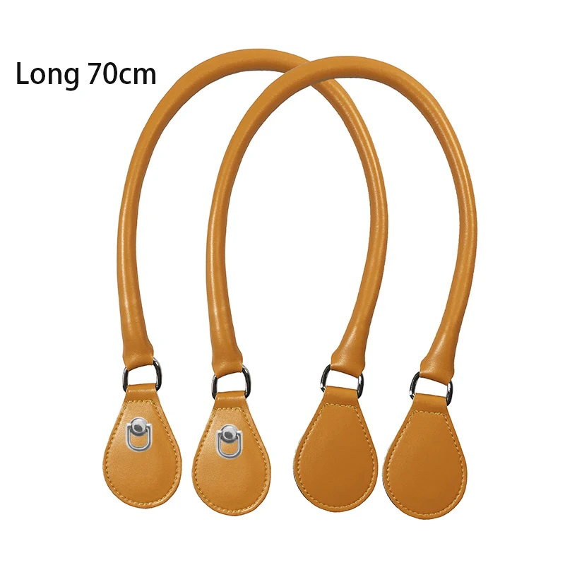 2021 New Leather Round Belt Handle with D Buckle Drops for City Chic Obag Basket Bucket Classic Mini Women Handbag O Bag 