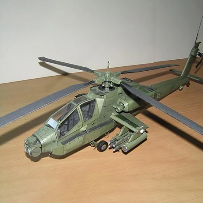 Вертолет вертолет летательный аппарат модели военные игрушки DIY 3D бумажная карта