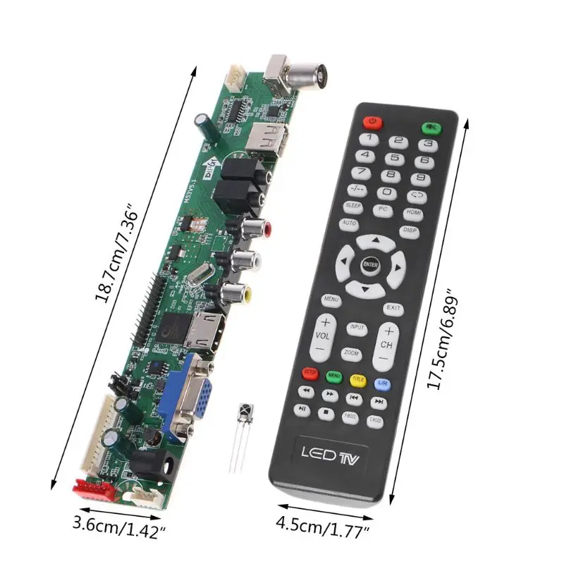 Универсальный комплект платы драйвера ЖК-контроллера V29 AV tv VGA HDMI USB интерфейс 4XFB