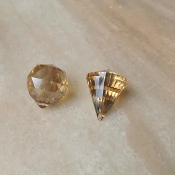 

10pieces/lot 40mm champagne crystal diamond balls DIY dress Christmas tree&wedding chandelier crystal ball free shipping