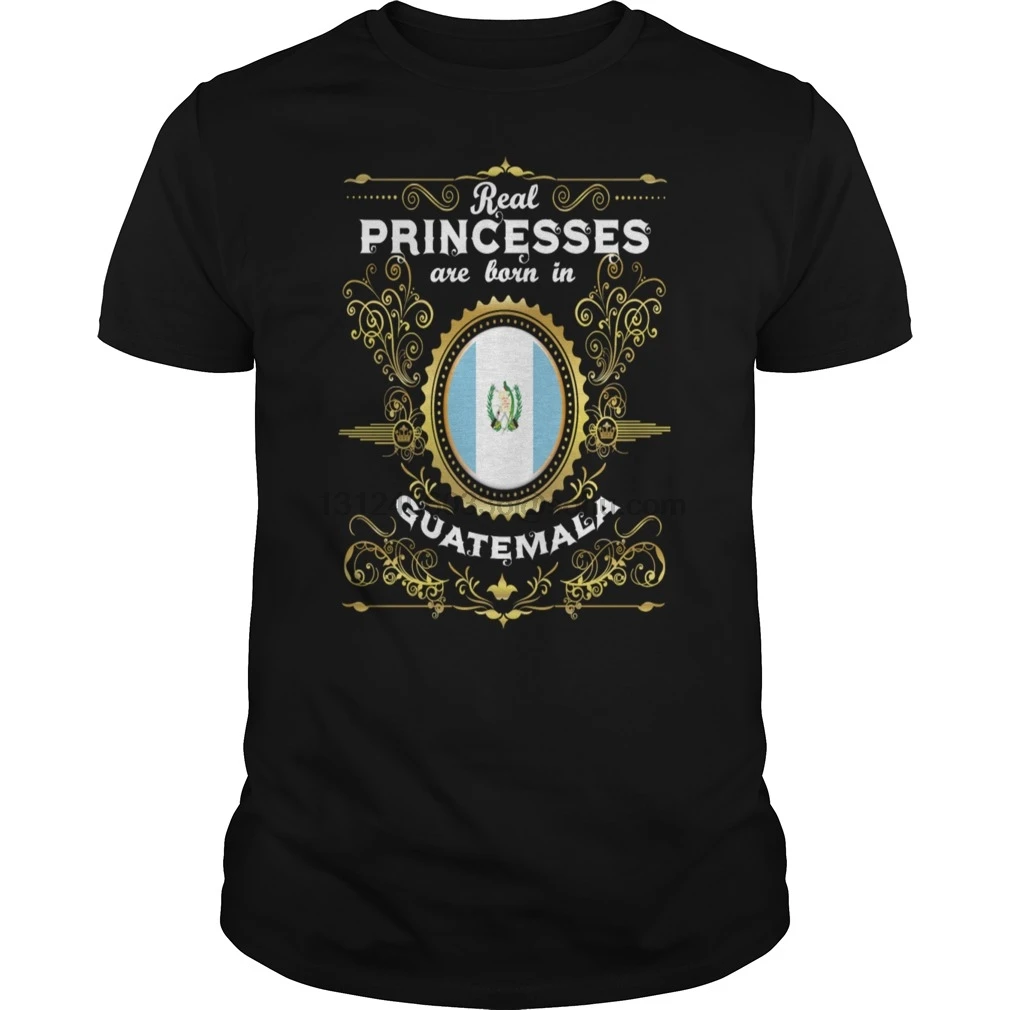 Мужская футболка с коротким рукавом PRINZESSIN PRINCESS QUEEN BORN GUATEMALA-мужская круглым
