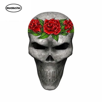 

HotMeiNi 13cm x 7.7cm for Red Roses Skull Anime Car Stickers Vinyl JDM Bumper Trunk Truck Graphics RV VAN 3D DIY Fine Decal