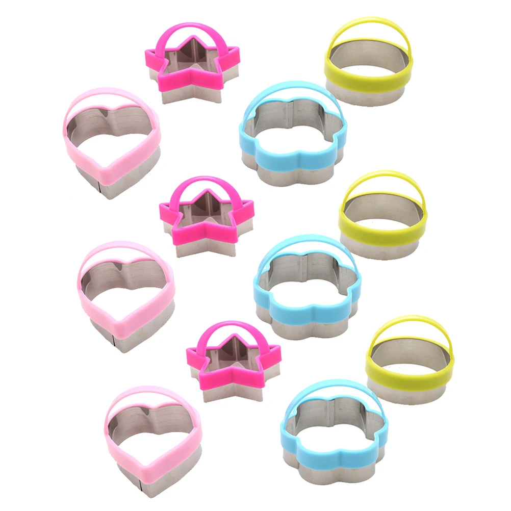 12pcs Cookie Cutters Safe Cute DIY Household Stainless Steel Durable Cookie Mold Cookie Cutters Fondant Mold for Bakery Kitchen