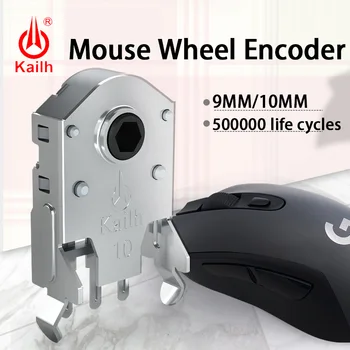 

5pcs Kailh 9/10mm Rotary Mouse Scroll Wheel Encoder with 1.74 mm semi-through shaft hexagonal size Use it on logitech's mouse