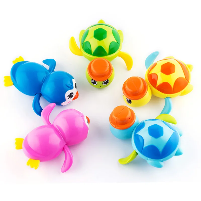 

1PCS Cute Cartoon Animal Tortoise Classic Baby Water Toy Infant Swim Penguin Wound-up Chain Clockwork Kids Beach Bath Toys 2020