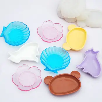 

Handmade Cute Dish Resin Mold Jewelry Making Tools Bulldog Shell Bear Flower Plate Silicone Resin Casting Dish Mould