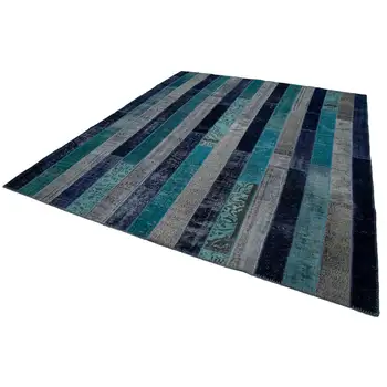 

257x306 Cm Multicolor Handmade Modern Patchwork Rug-8x10 Ft