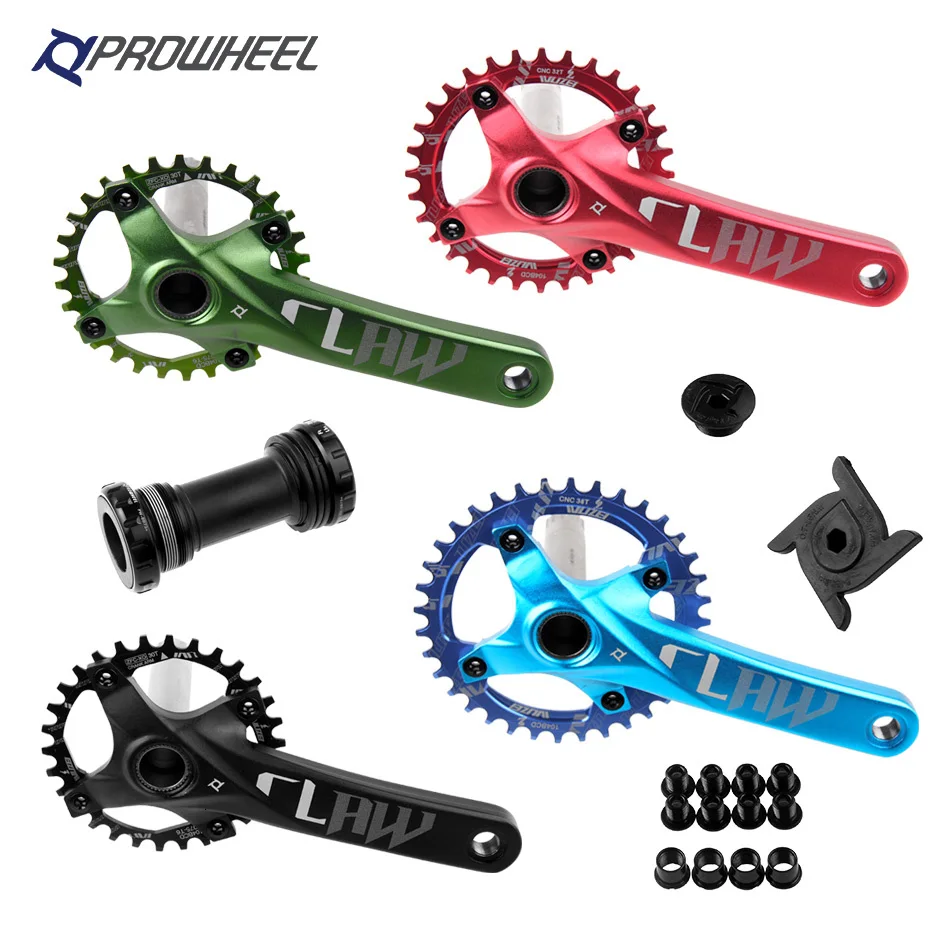 Prowheel 104 BCD mtb велосипед кривошипно 170/175 мм/30/32/34/36/38 T Круглый Звездочка с каретка BB шатун для горного велосипеда