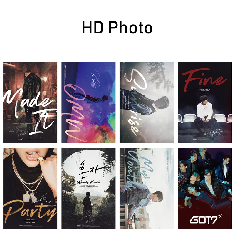 Модный Kpop GOT7 набор альбомов для фотосъемки, Подарочный плакат, сумка GOT7, фотокнига, баннер, значок, фотография Поляроида, вентиляторы, коллекция, подарки