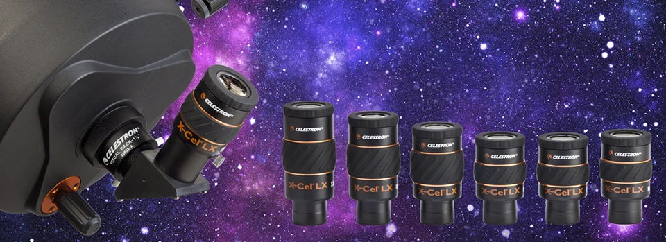 Celestron X-CEL LX окуляры 60 градусов широкоугольная Зрительная труба, телескоп окуляры аксессуары 2,3 мм 5 мм 7 мм 9 мм 12 мм 18 мм 25 мм