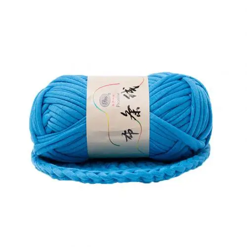 Lake Blue Новинка, 1 шт., ручная вязка, плотная корзина, одеяло, плетеное, сделай сам, ткань для вязания крючком, необычная пряжа, ткань, пряжа, lanas para tejer - Цвет: Lake Blue