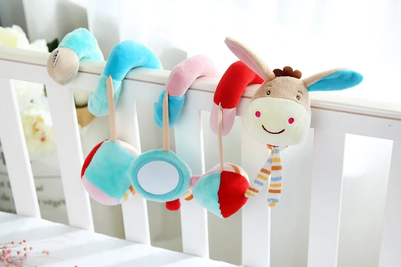 Погремушки животные кровать детские игрушки с колокольчиком 0-12 месяцев мобильный детские игрушки для Колыбель для новорожденных мобильный на кровать коляска Малыш Развивающие игрушки