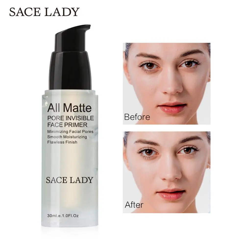 

SACE LADY Facial Primer Make Up Base Oil Control Natural Foundation Makeup Matte Pore Moisturizing Brand Professional Cosmetic