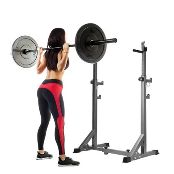 

Adjustable squat rack barbell rack squat rack bench suitable for gym height range 46-63 inches maximum load capacity 660Lbs