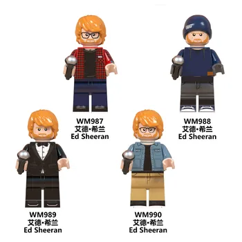 

LEGO Blocks Figure Dolls 4Pcs/Set Ed Sheeran Children Toy Gift Compatible With Lego Pellets Building Blocks