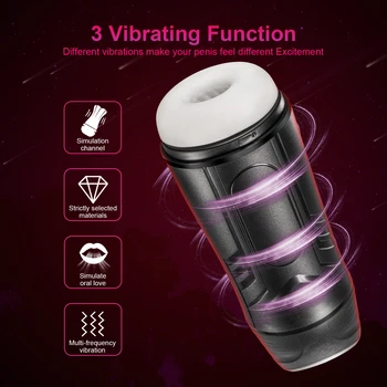 New Automatic Suck Vibrator Adult Goods for Men Male Masturbator Cup Sex Toys Vaginal for Men Masturbation Goods Sucking Machine 4