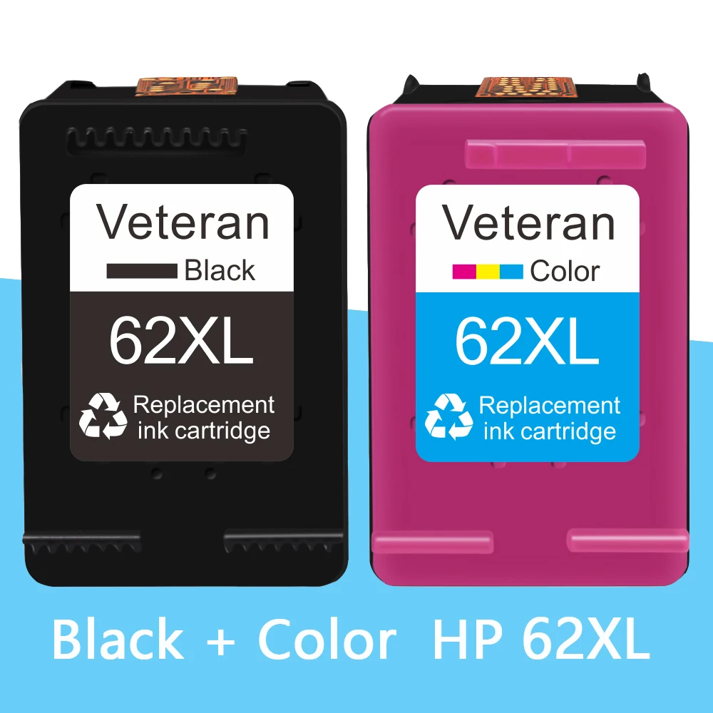 Veteran Ink Cartridge Replacement for HP 62 XL 62XL Envy 5540 5640 7640 5646 5543 5547 5548 5642 OOfficejet 5745 Printers | Компьютеры и