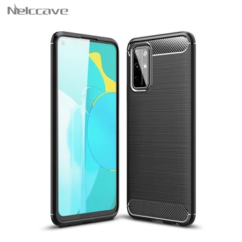 

100Pcs Carbon Fiber Silicone Case For Huawei Honor 30 30S V30 20 20S V20 20i 10i X10 10 V10 9X 8X 8S 8A Anti-Fingerprint Cover