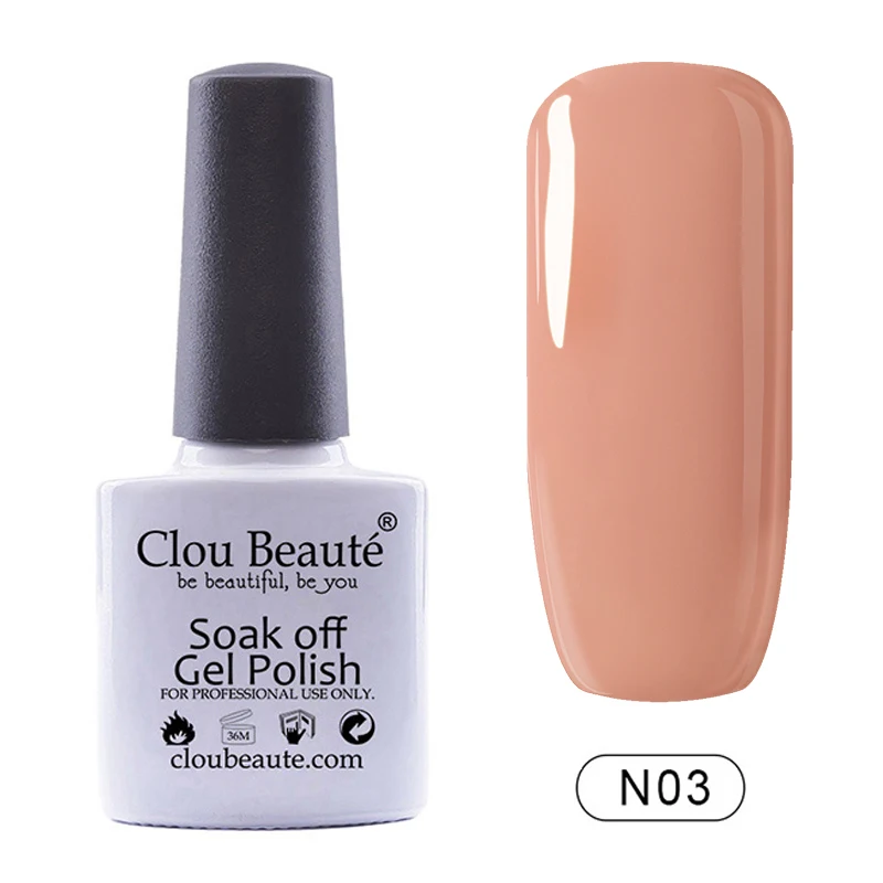 Гель-лак Clou Beaute UV Vernis полуперманентный Гель-лак Маникюр полуперманентный Vernis основа и верхнее покрытие праймер лак для ногтей - Color: N03