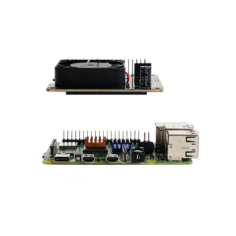 Кулер для охлаждения процессора Raspberry Pi 4B/3B +/3B|Аксессуары демонстрационных