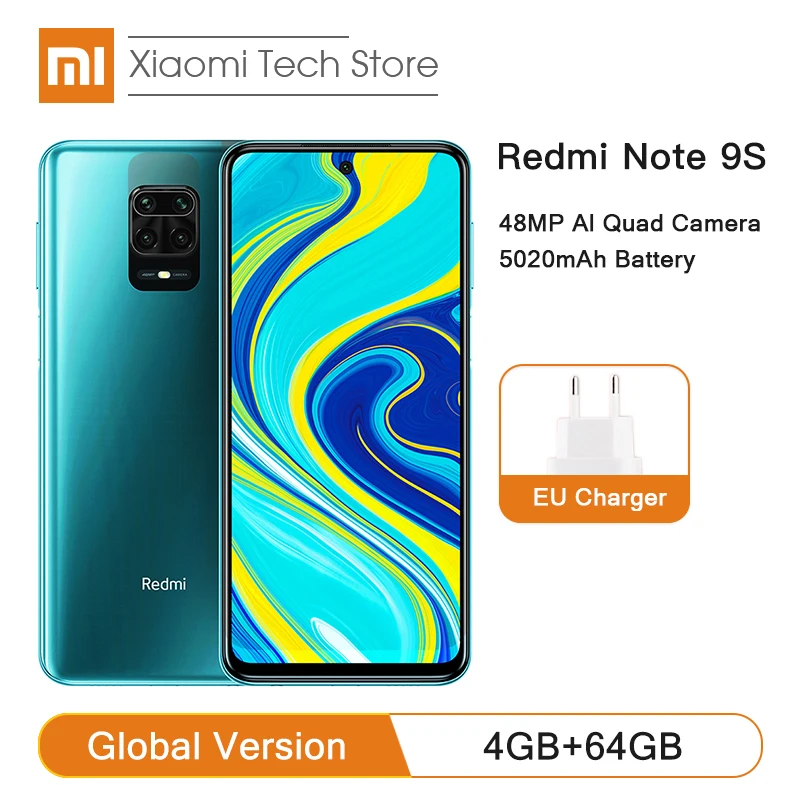 Глобальная версия Xiaomi Redmi Note 9S 4 Гб 64 Гб Смартфон Snapdragon 720G Восьмиядерный 5020 мАч 48MP Quad Camera 6,67 "мобильный телефон|Смартфоны и мобильные телефоны|   | АлиЭкспресс