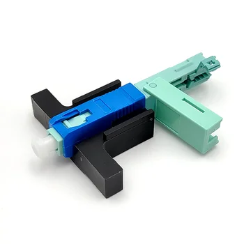 

100 PCS/box SC UPC Fast Connector Single-Mode Connector FTTH Tool Cold Connector Tool Fiber Optic Fast Connnector 53mm
