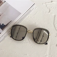 0011 индивидуальные уличные фото очки модные тип Солнцезащитные очки женские сетчатые Красные Круглые ретро-очки