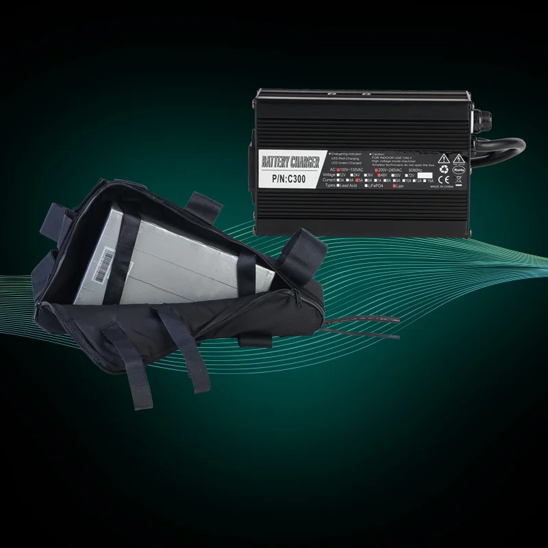 Литий ионный аккумулятор для электровелосипеда 52 в 30 А · ч|triangle battery|battery for electric
