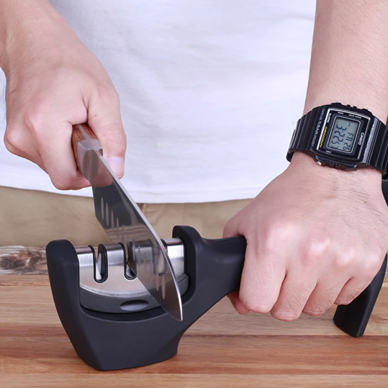 

Grinder knives Whetstone Tungsten Diamond Ceramic Sharpener kitchen manual three-stage