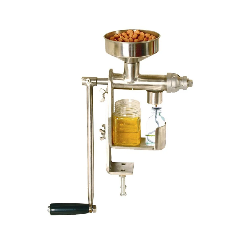 

New DIY Stainless Steel Manual Oil Press Machine Oil Expeller Machine