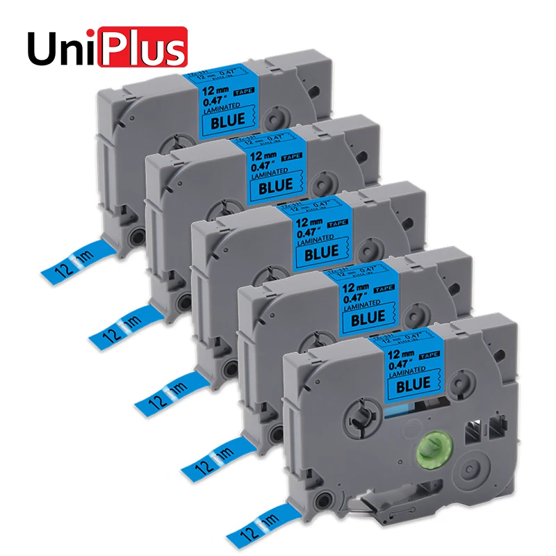 UniPlus 5pk синие ленты для этикеток tze 531 tz531 совместимый для Brother TZe-531 принтер этикеток 12 мм производитель этикеток PT-P900PT-1290 ленты