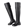 MoonMeek plus size 34-48 fashion ladies autumn winter boots round toe over the knee boots zip low heels women boots 2022 new ► Photo 3/6