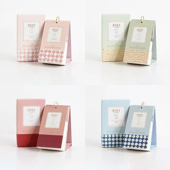 

2021 Simple Versatile Desk Calendar School Office Home Accessories Creative Desktop Decoration Cute New Year Plan Schedule