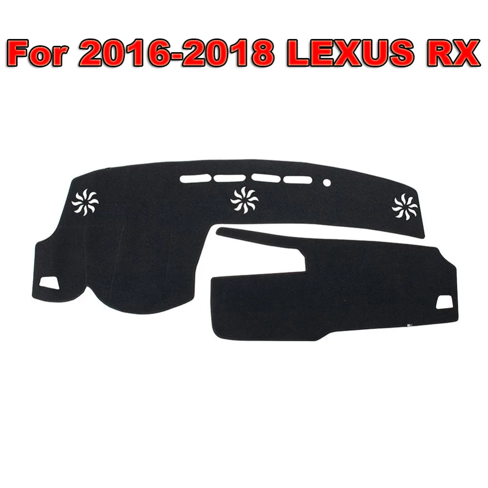 Black Dashboard Cover Double Anti-Skid Car Dashboard Protector Automobile Interior Accessories Carpet Dash Mats For- RX