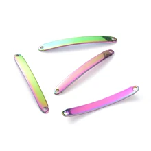 

50 Pcs Rectangle 304 Stainless Steel Links Bending Connectors Findings for DIY Necklaces Bracelets Jewelry Making Supplies Mixed