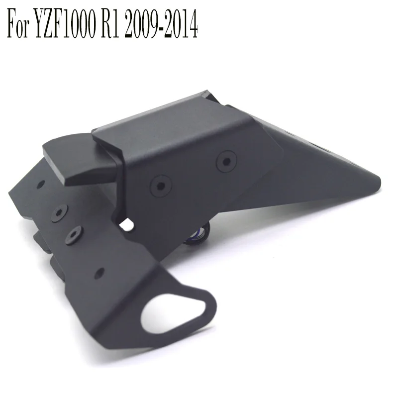 Черный Светодиодный светильник Fender Eliminator для 04-15 Yamaha YZFR1 YZR R1 YZF-R1 номерной знак держатель кронштейн детали мотоцикла 2009 - Цвет: Черный