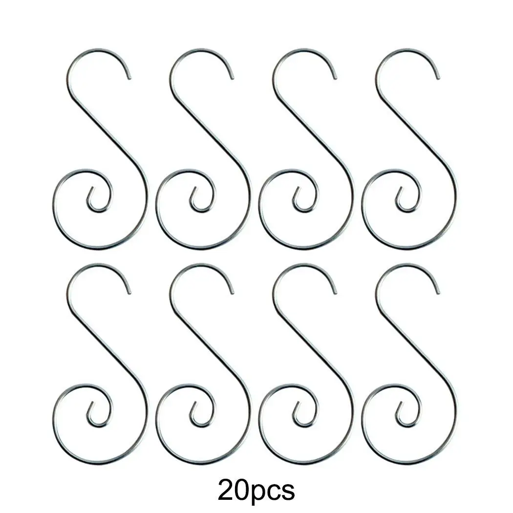 Stainless Steel Hooks Decorations Christmas Gift Christmas, Party S-shaped Silver/Red/Gold/Green Pack of