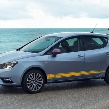 

2Pcs Car Side Skirt Stickers For Seat Leon Ibiza Tarraco Ateca Exeo Auto Vinyl Film Sports Styling Decals Tuning Car Accessories