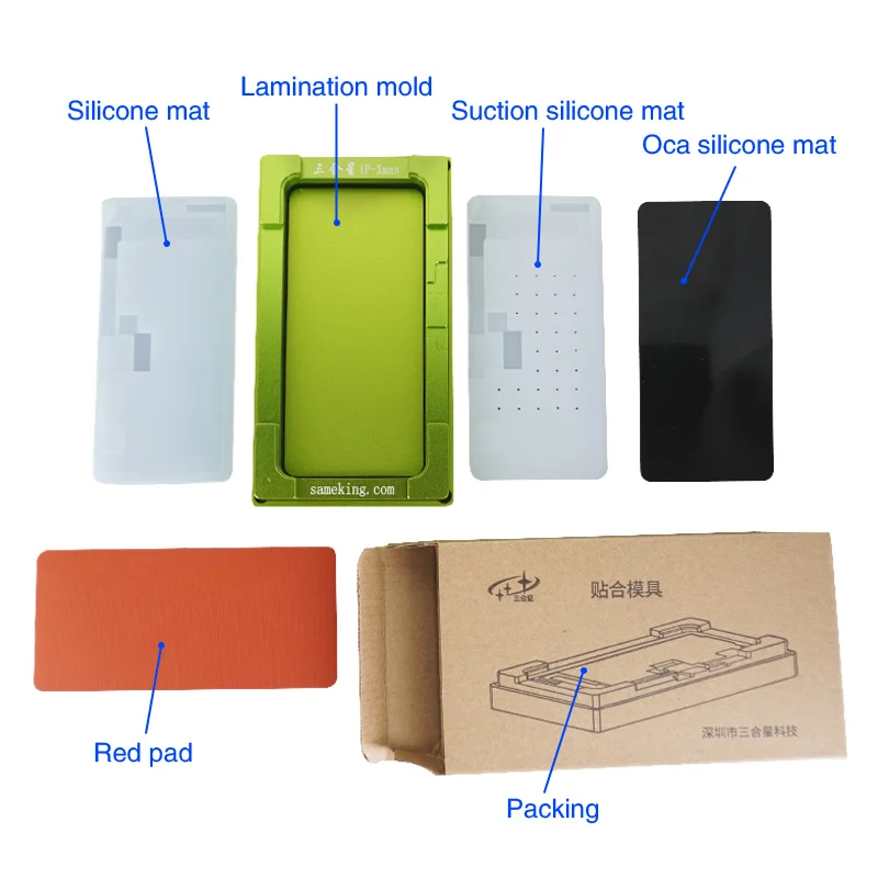 for iphone xs max Lcd ламинирование пресс-форм зеленого цвета для tp стекло металлический ОСА ламинатор для iphone x/xs max трещины дисплей переделки инструменты - Цвет: for iphone xs max