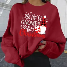 

Gothic Y2k Sweatshirts Women Christmas Printed Round Neck Long-sleeved Sweatshirts Harajuku Hip Hop Spring Autumn Pullovers