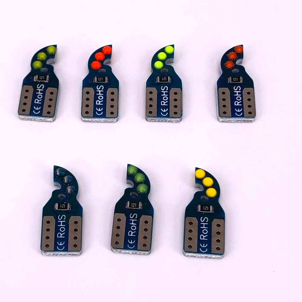 100PCS 2021 ֽ W5W Led T10 ڵ  COB 6000K ڵ ڵ ȣ   б DRL  Ÿ 12V