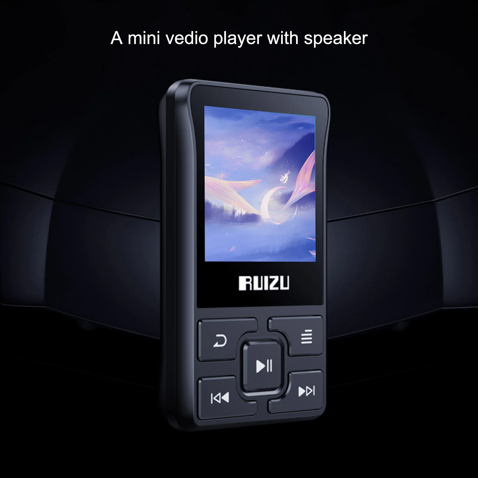 RUIZU X55 Bluetooth MP3 Portable Music Video Player 1.5” Mini Music Player with Speaker FM Radio Recording Built-in 8G Memory ipod mp3 player