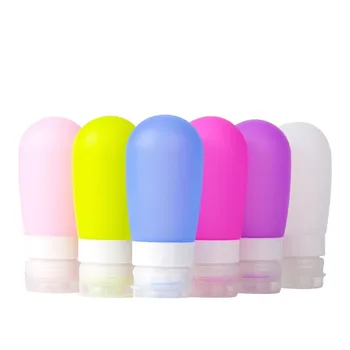 

38ml 60ml 80ml Portable Silicone Refillable Bottle Empty Travel Packing For Lotion Shampoo Cosmetic Bottle Squeeze Containers