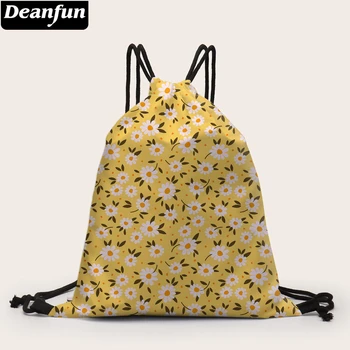 

Deanfun Gym Backpack Portable Drawstring Bag For Women Yellow Daisy Drawstring Backpack 60411