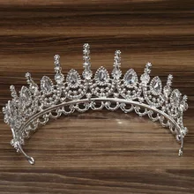 Алиэкспресс Лидер продаж циркониевая Корона Европейский стиль дворцовый ретро-стиль корона сплав с искусственным бриллиантом головной убор Корона для невесты