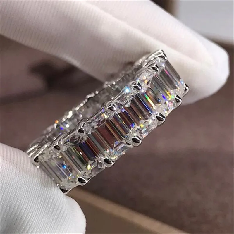 Rulalei Лидер продаж высокое качество роскошные ювелирные изделия настоящее 925 пробы серебро мульти форма AAAAAA кубический циркон обещание для женщин обручальное кольцо