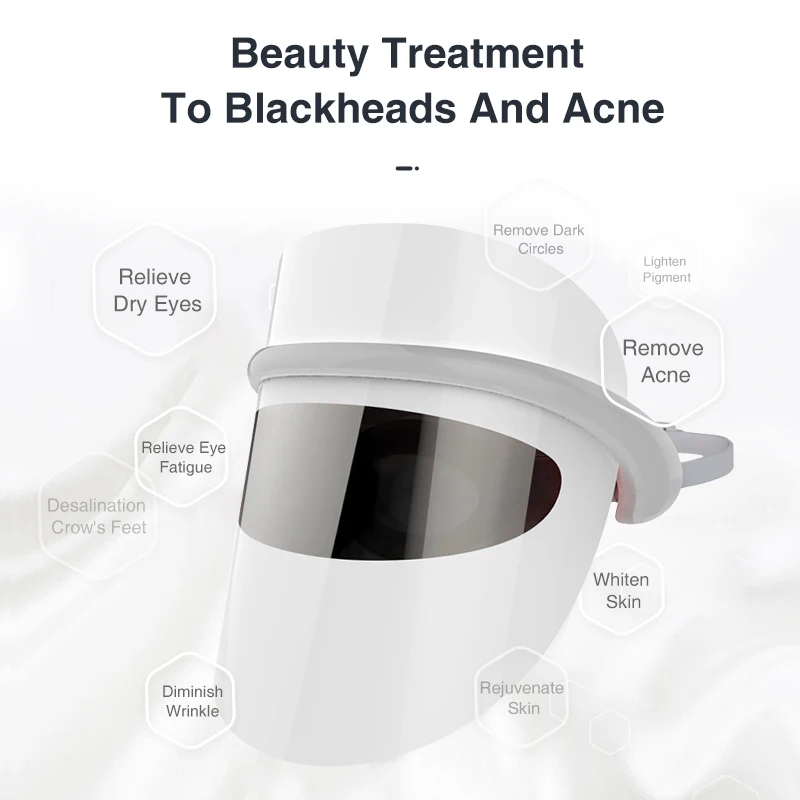  3 Colors Light Led Facial Mask Anti Wrinkle Firming Skin Remove Blackhead Ance Anti-aging Face Beau - 4000245326901